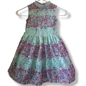 Knitworks Girls Size 4 Lace Dress 23" Long